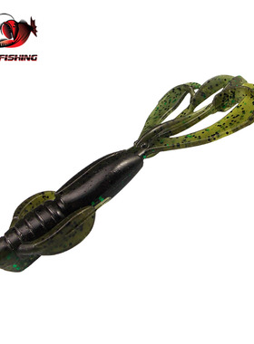 ESFISHING加盐软饵路亚虾形CRAW花蝴蝶11厘米11克5条诱鱼剂