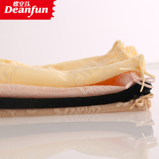 超市同款 女底裤 2187 中高腰透气网纱蕾丝弹力平角裤 蝶安芬女士内裤