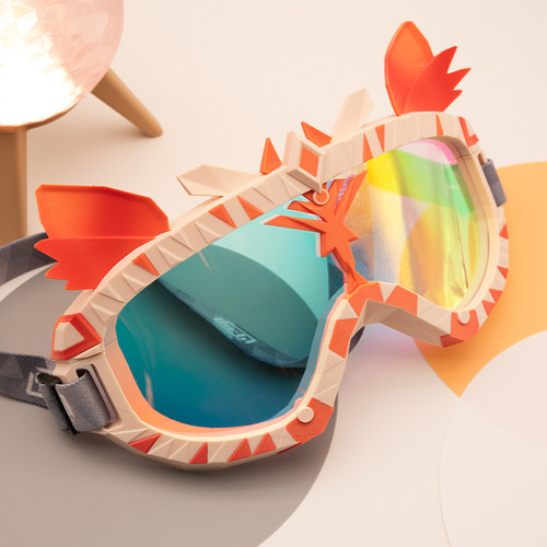 furry福瑞 3D打印兽装护目镜 磁吸卡扣镜片可更换可调节绷带