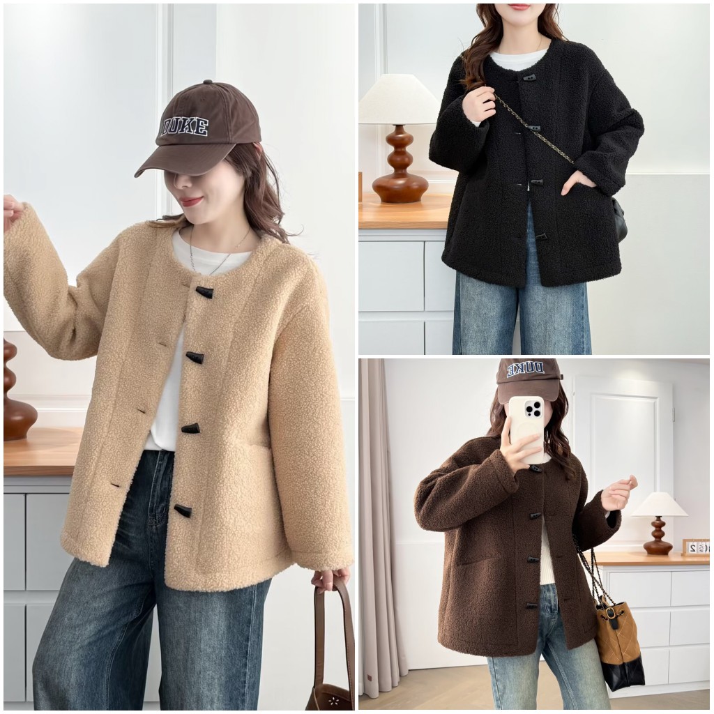 秋冬小香风百搭宽松保暖时尚外套