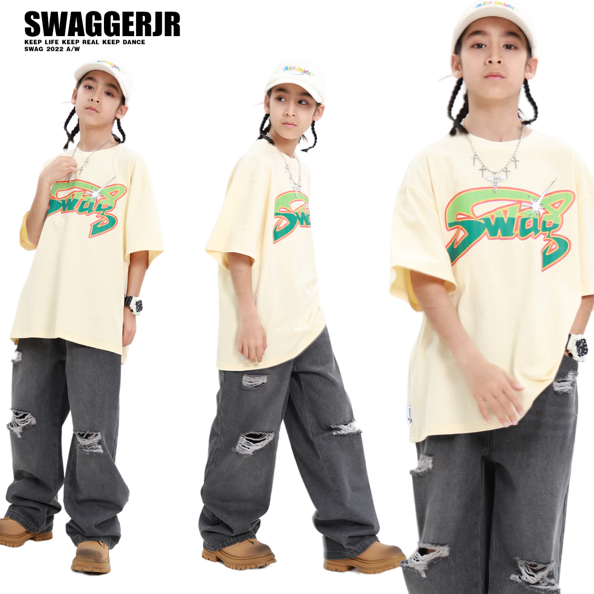 儿童街舞潮服套装男童嘻哈宽松少儿hiphop童装潮牌爵士舞表演出服