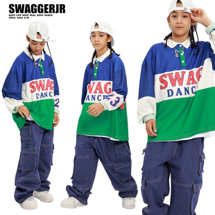 街舞儿童潮服套装男童少儿嘻哈hiphop炸街潮帅气潮牌女童演出服
