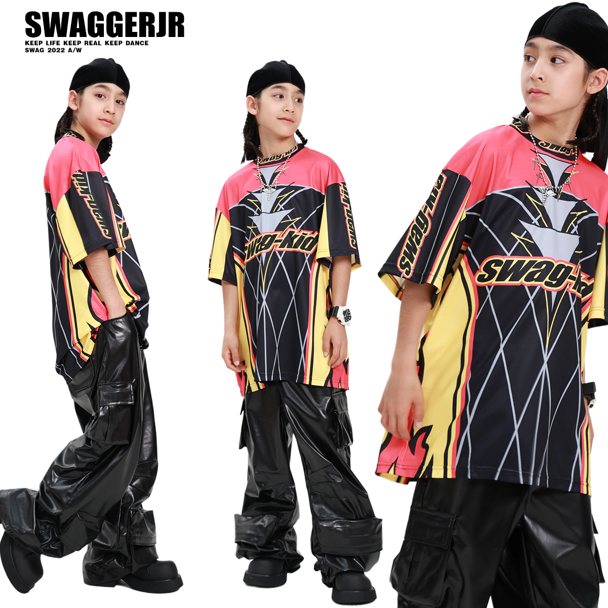 少儿街舞服装儿童酷帅套装短袖hiphop童装潮牌男童嘻哈潮装表演服