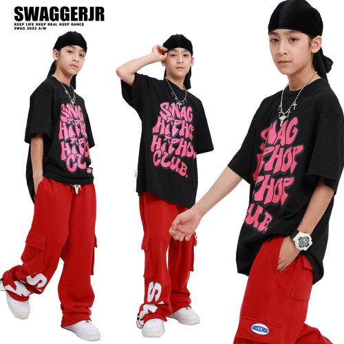 hiphop短袖儿童街舞潮服