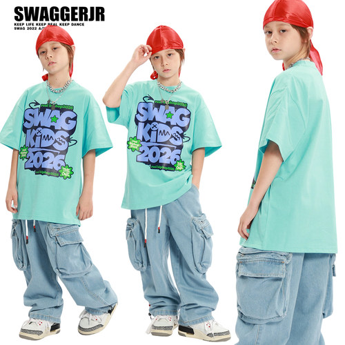 Swagger.JR儿童街舞宽松演出T恤