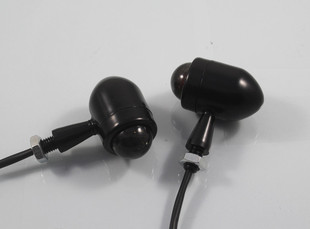 摩托车哈雷巡航太子车改装复古金属黑色LED转向灯指挥灯转弯灯12V