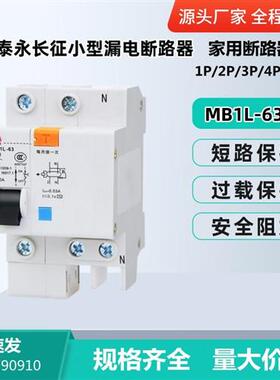 贵州泰永长征漏电小型断路器MB1L-63C/D/3P 6A20A25A32A40A50A63A
