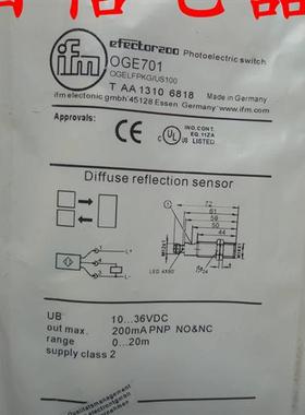 IFM易福门OGE701PN2224PN7004 PN5003SI5004E21079SI5010