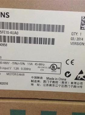 6SL3210-5FE10-4UA0 V90伺服驱动器0.4kw/6SL32105FE104UA0