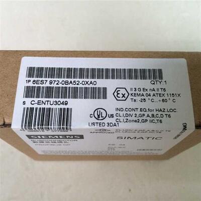 6ES7972-0BA52-0XA0 原装PROFIBUS DP接头 6ES7 972-OBA52-OXAO