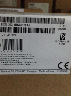 6ES7223-1BM22-0XA8 SIMATIC S7-200 CN 数字量 I/O EM 223