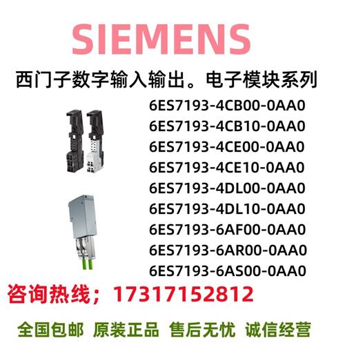 ET200终端模块6ES7193/CB/CE/DL/AF/AR/AS/AA/4/6/10/00/0