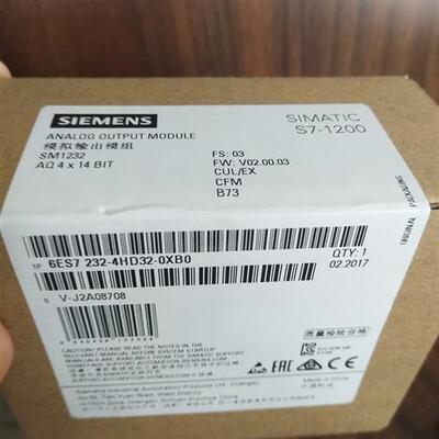 6ES7232-4HD32-0XB0模拟输出SM1232 6ES72324HD320XB0