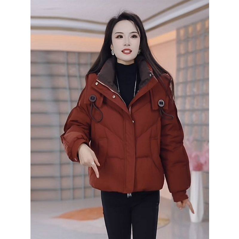 洋气宽松版羽绒服女新款冬季2025加厚保暖抗寒连帽白鸭绒短外套,女装/女士精品,羽绒服,淘宝优惠券,粉丝福利购,淘宝优惠卷