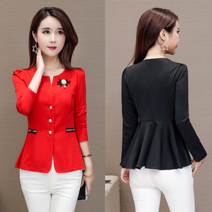 春装女装小西服外套薄款韩版女装修身西服夏季外搭小外套女款上衣