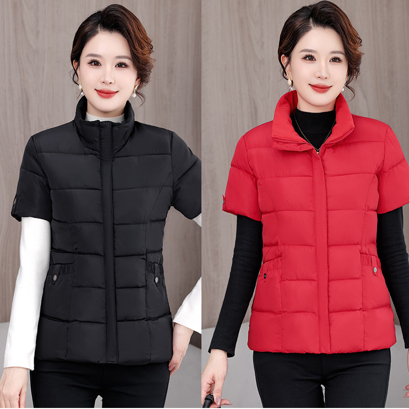 秋冬款女装半袖棉马甲中老年女装护肩袖款棉背心立领保暖棉坎肩厚,女装/女士精品,马夹,淘宝优惠券,粉丝福利购,淘宝优惠卷