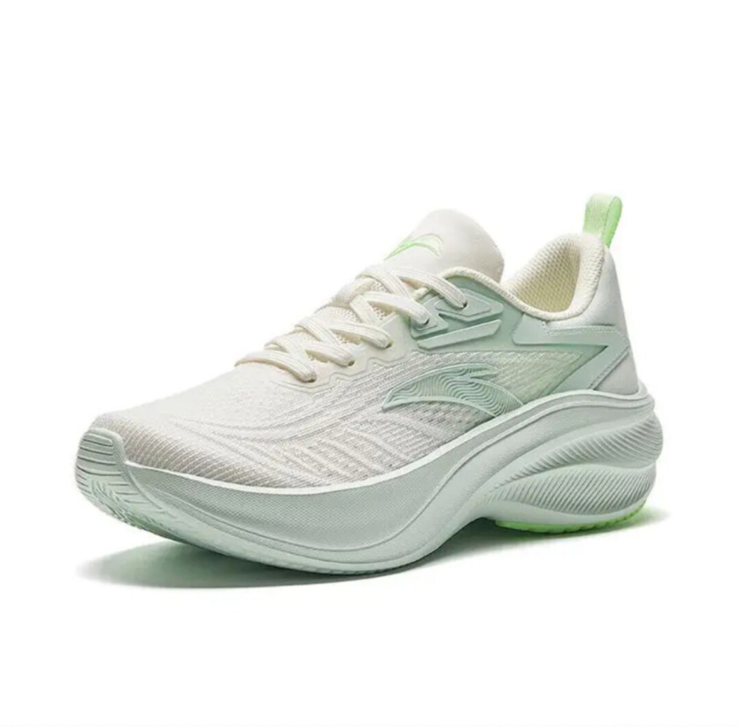 安踏叶子轻质厚底跑步鞋女休闲健步运动鞋透气女鞋子122425535