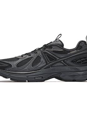 安踏冠军全天候AG02二代复古黑色老爹鞋休闲鞋男女同款112528803A