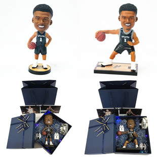 马刺队文班亚马手办篮球明星摆件生日礼物情人节送男生周边纪念品