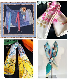 推荐～90方巾 柔软丝滑气质经典 真丝斜纹 丝巾围巾披肩