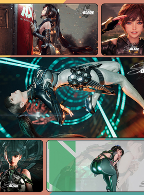 剑星游戏周边Stellar Blade周边鼠标垫超大桌垫精品锁边ins风现货