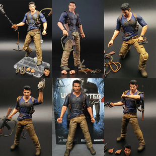 神秘海域4游戏周边手办内森.德雷克可动版模型人偶玩具公仔现货