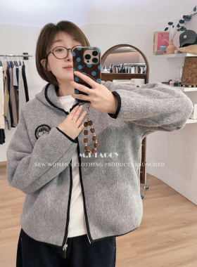 桃桃家-【就是那只鹅】甄选单品 秋冬温暖时髦羊毛抓绒外套女1065