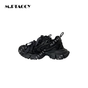 3XL黑色蝴蝶结休闲厚底老爹鞋 25秋新款 1064 梦幻少女心 桃桃家