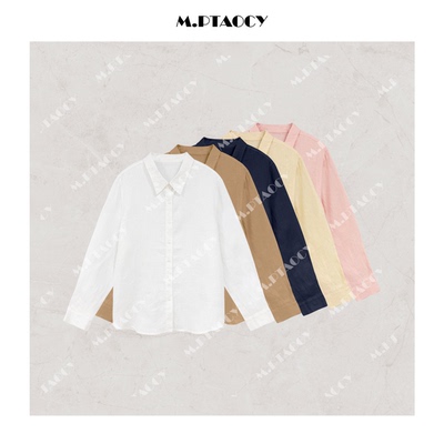 100%亚麻百搭气质通勤衬衫