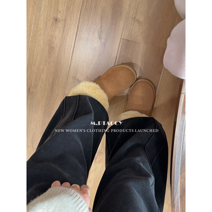 桃桃家-【正确版本】宝藏皮料柔软冬季羊皮毛一体木扣雪地靴1115