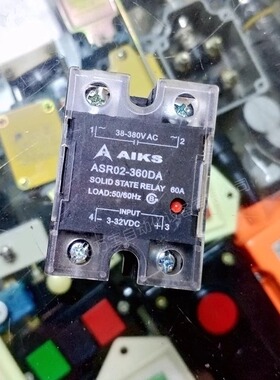 原装AIKS爱克斯固态继电器ASR02-360DA直流控制交流60A 3-32VDC