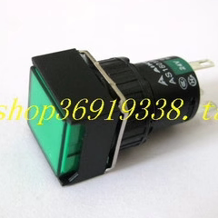 原装AIKS爱克斯按钮开关AS1601F-11D/G绿色5脚24V带灯不自锁