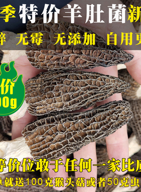 特价处理云南羊肚菌干货500g 特级野生羊肚菌鲜货煲汤蘑菇菌汤包