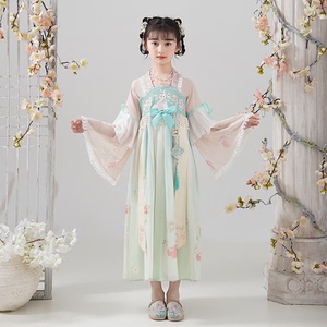 女童汉服2024夏季新款齐胸连衣裙中国风超仙亲肤透气百搭日常可穿