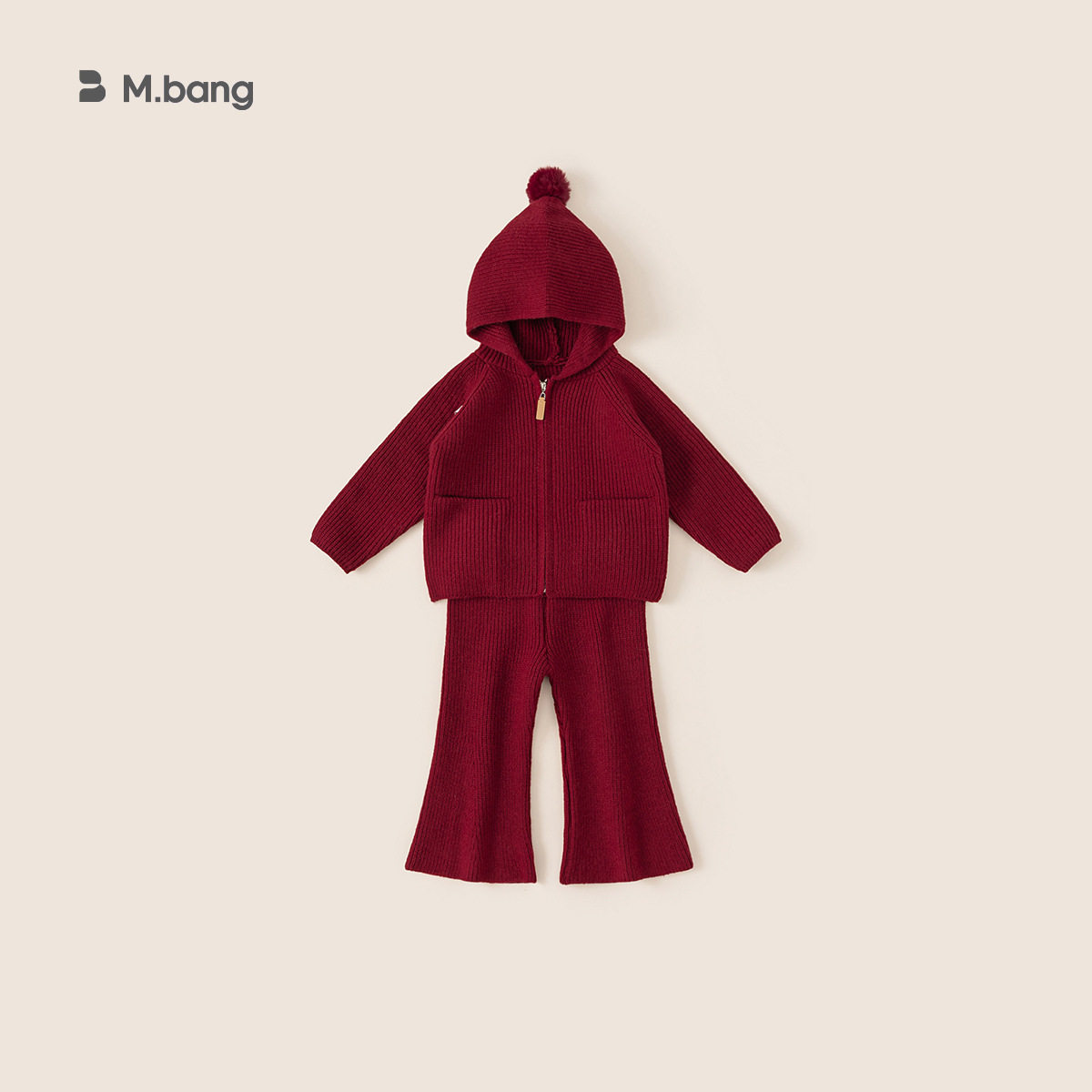 宥宝童装女童纯色毛衣套装