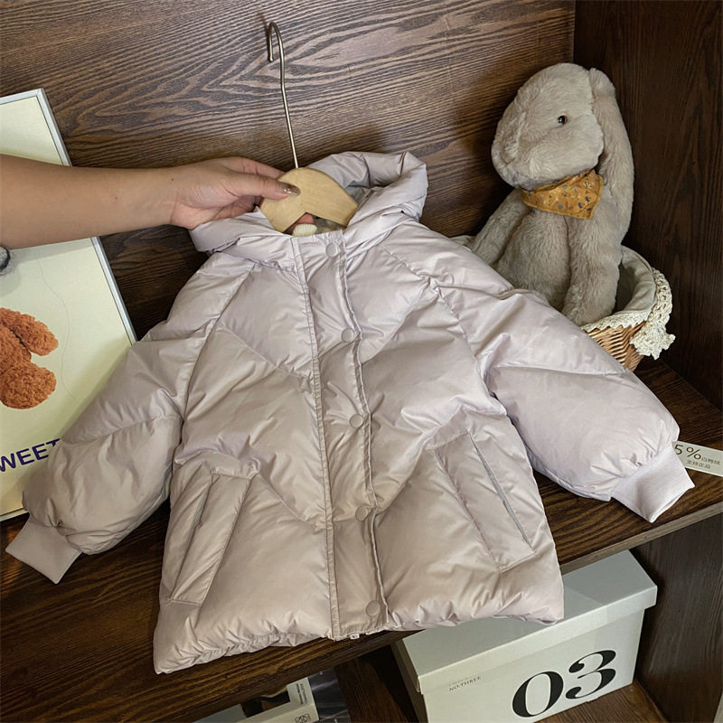 韩版女童90白鸭绒羽绒服