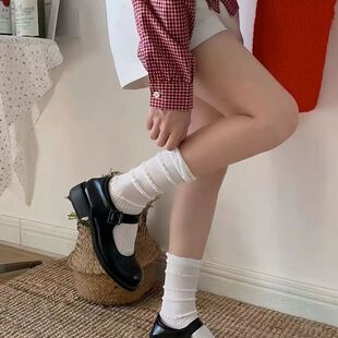 秋季新款女袜好薄的这氛围感简直了袜袜简简单单才好看搭配小拖鞋