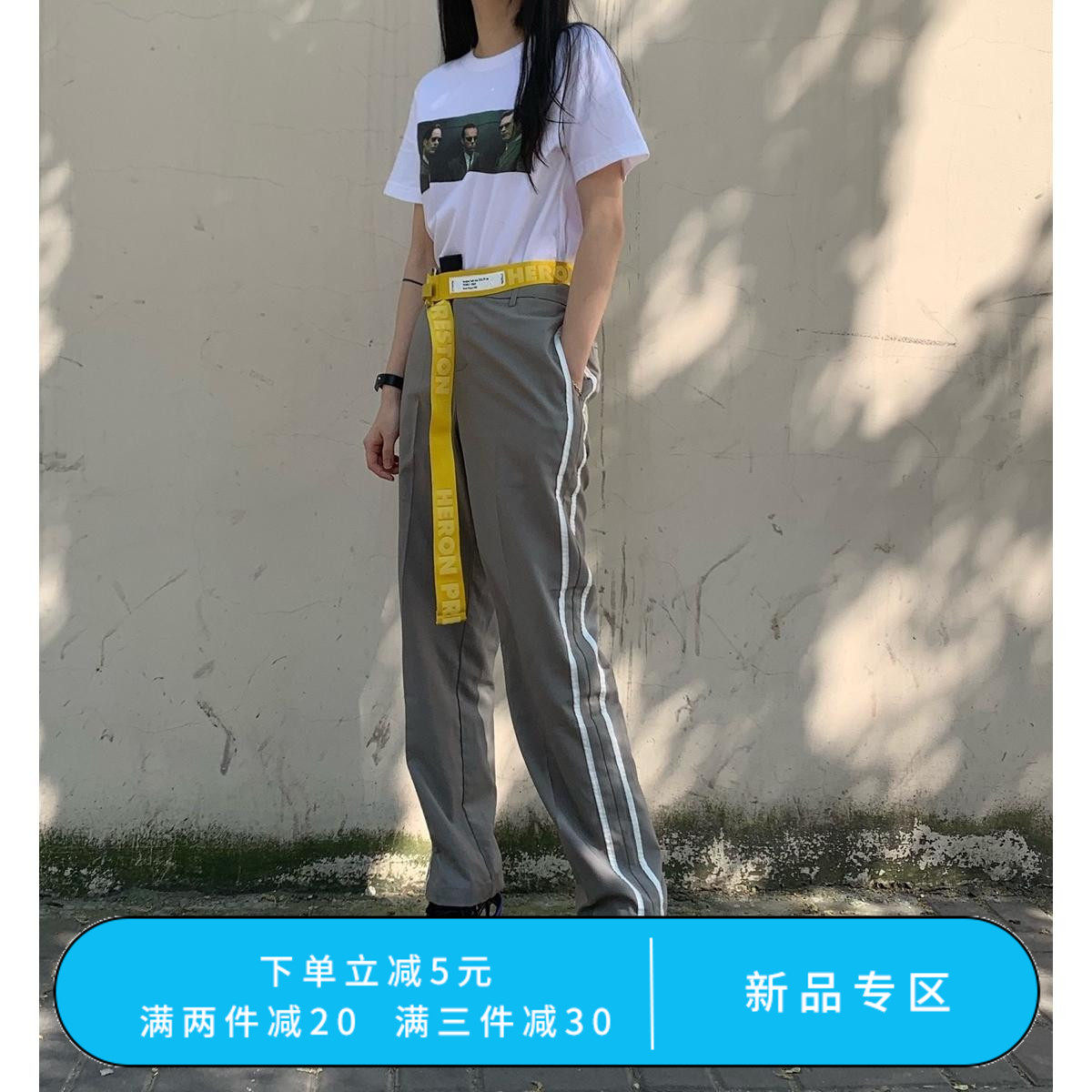 RAREGOODS 19SS CEMENT WHITE STRIPED PLEATED PANTS 休闲西裤|ruв категории Мужская одежда, брюки - от Buy2taobao.com для оказания профессиональной услуги покупки агента Taobao