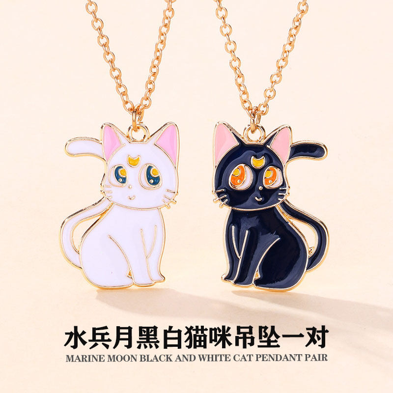 混合十字链儿童黑白猫猫