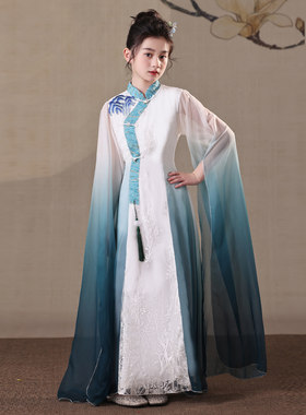 艺考中国风女新款高级古筝礼服
