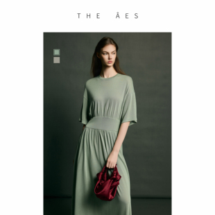 安上THE AES|柔軟持色 ROW与生俱来慵懒松弛 纸片人针织连衣裙