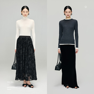 安上THE 针织T AES｜裸感显瘦纸片人柔软舒适圆领row针织衫