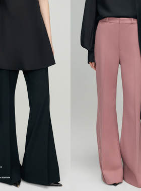 安上THE AES｜玫瑰是玫瑰 古典立裁 精纺羊毛显瘦超模微喇长裤