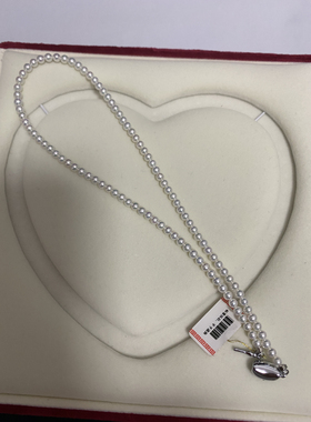 极光进口akoya彩凛冷白几乎无瑕有核无核海水珍珠颈链女锁骨饰品