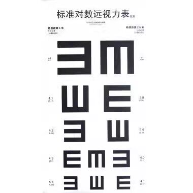 正版标准对数远视力表 眼睛视力检查视力表 医院体验专用视力表挂图 温州医学院附属眼视光医院著 人民卫生出版社