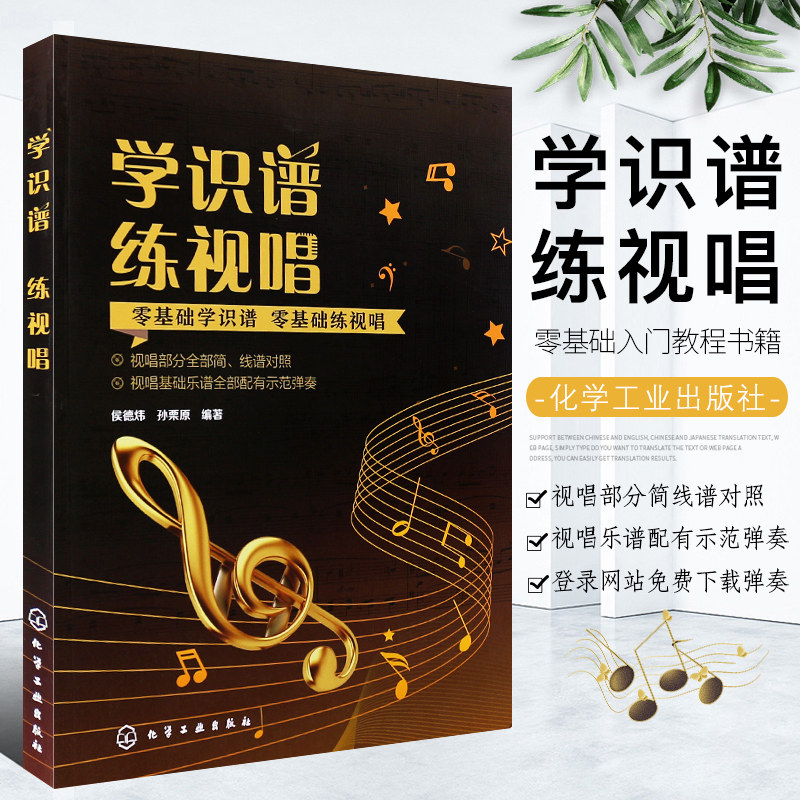 儿童乐理基础知识视唱练耳初学入门基础教程书 零基础学五线谱视唱