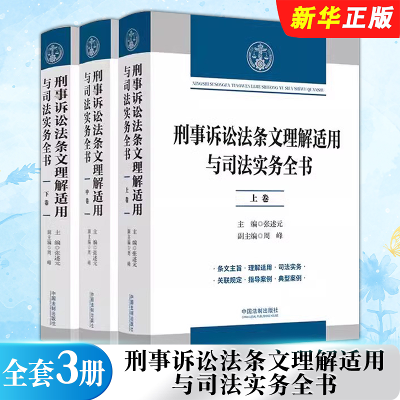 正版全套3册 刑事诉讼法条文理解适用与司法实务全书 三卷本3册 张述元 中国法制出版社 逐条释义刑事诉讼法及司法解释教材教程书
