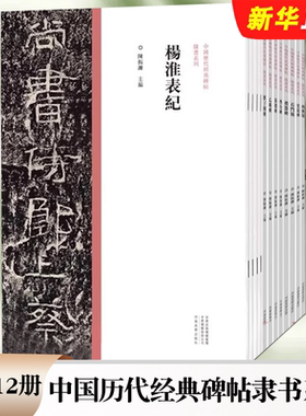 正版全套12册 中国历代经典碑帖隶书系列 张迁碑乙瑛碑曹全碑肥致碑礼器碑石门颂 河南美术社 隶书毛笔书法字帖入门临摹碑帖教程书