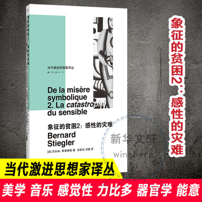 象征的贫困2:感性的灾难 南京大学出版社 (法)贝尔纳·斯蒂格勒 著 张一兵 编 张新木,刘敏 译 文轩书籍