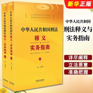 正版中华人民共和国刑法释义与实务指南 上下册 中国法制 王爱立 根据刑法修正案十二修订 刑法法规司法解释条文解读教材教程书